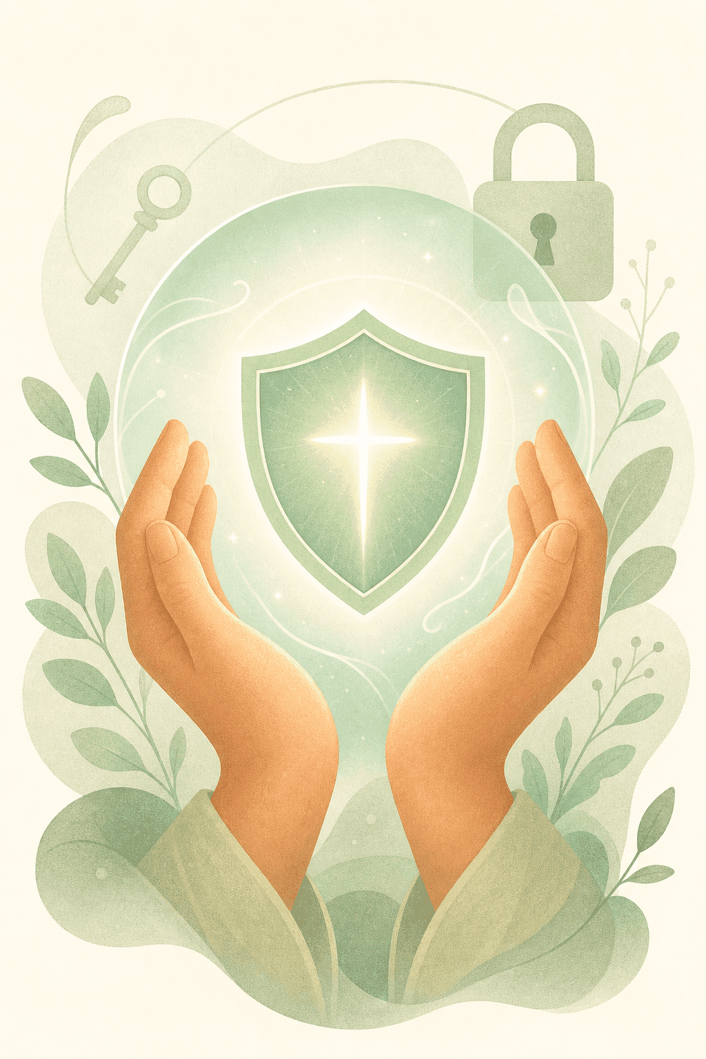 Trust, privacy, and protection illustration
